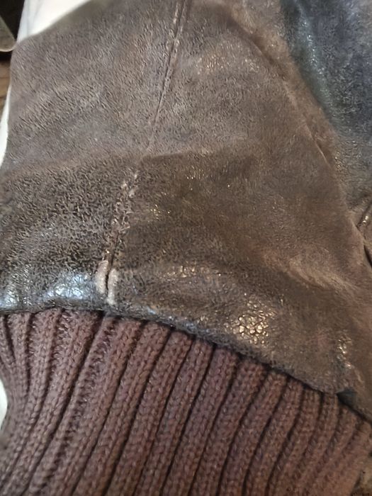 Geaca piele naturala model vintage