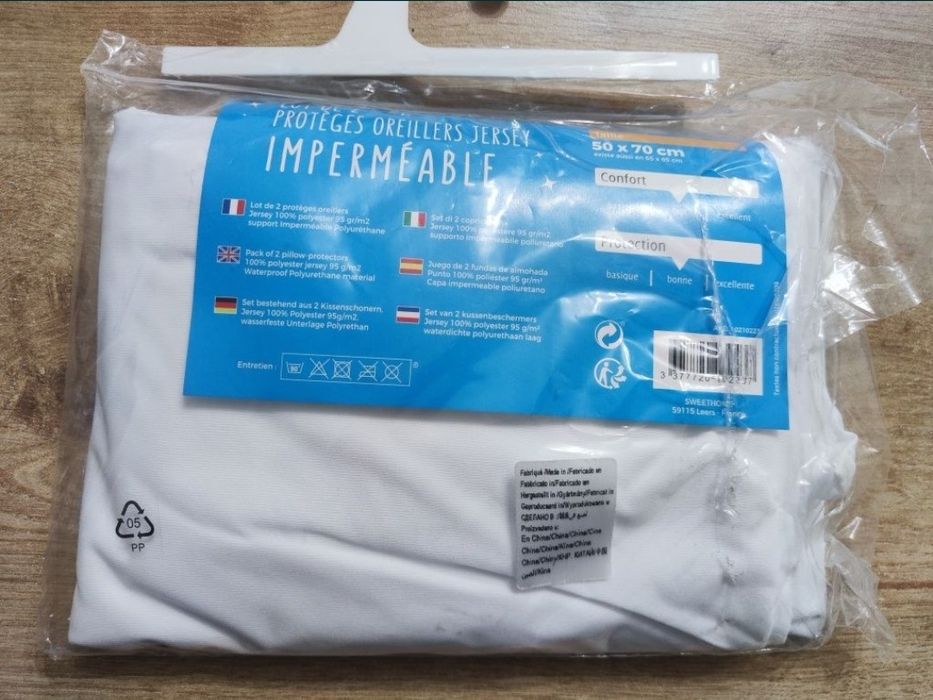 Set 2 fete de pernă, impermeabile 50x70