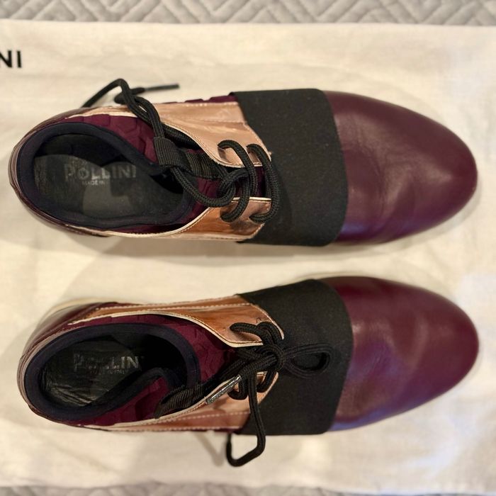 Женские кожаные кеды Pollini