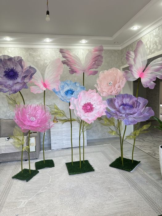 Декоративные цветы,Ростовые цветы оформлене фотозон,витрин,мероприятий