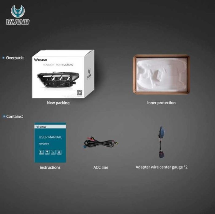 Комплект фарове Ford Mustang 15-17 S650