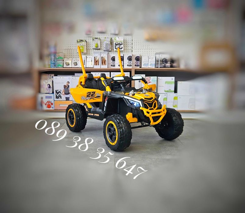 ТОП ЦЕНА!НОВО!Акумулаторен джип Kansas с 24V батерия,меки гуми,4x4,USB