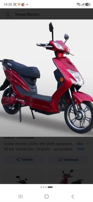 Scuter electric cu pedale .