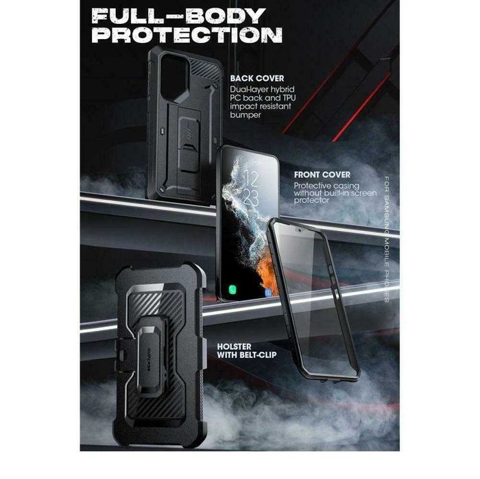 Husa antisoc full 360 waterproof SAMSUNG Galaxy S22 Ultra 5G S23 FE +