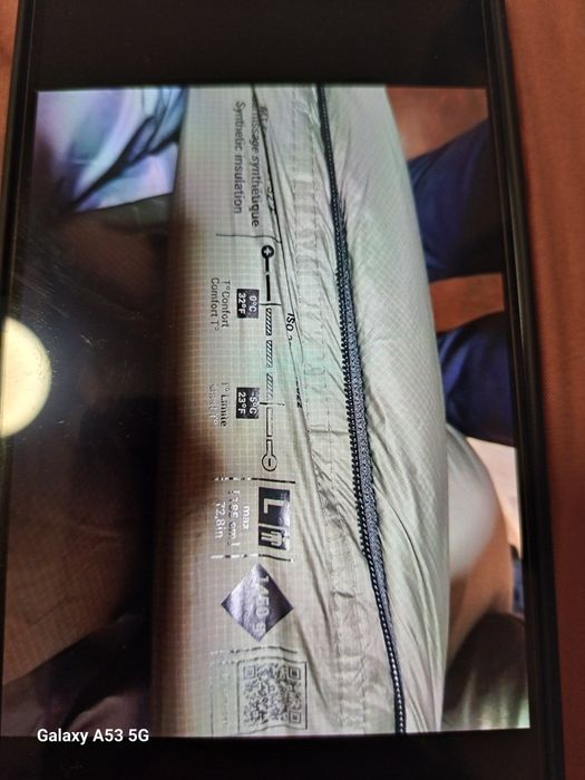 Спален чувал използван  един път .