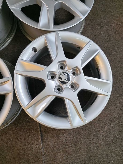 4 Jante Aliaj 5x112 16'' OE Skoda Octavia Superb Karoq YETI / VW Golf Sharan Passat Tiguan Touran Caddy T-ROC