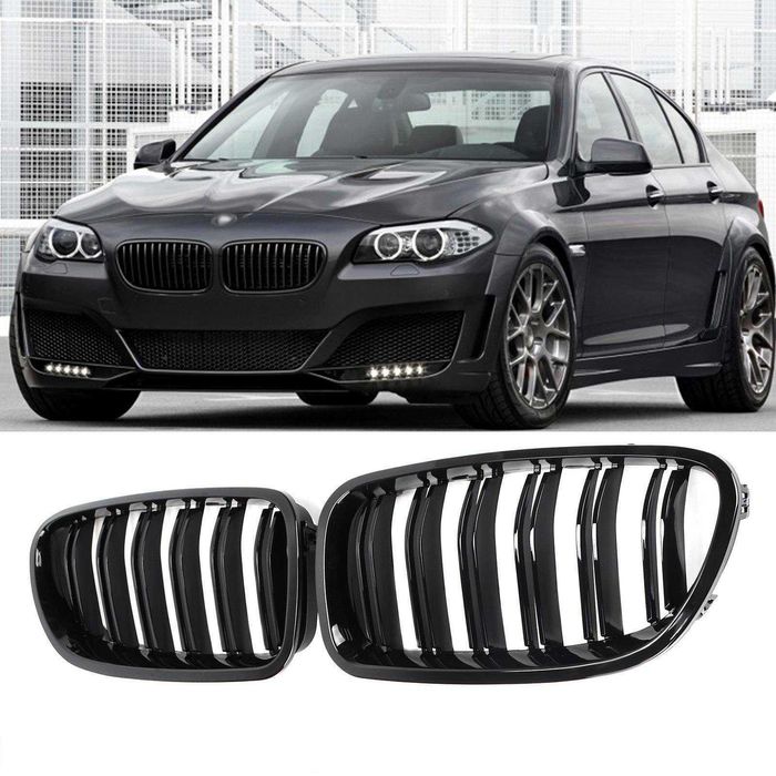 Бъбреци за БМВ Ф10 Ф11 / BMW F10 F11 Двойни Черен Гланц М5 решетка M5