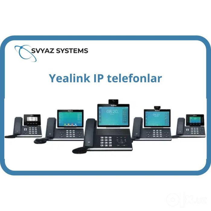 Yealink IP telefonlar. Barcha modellar stokda. Sotish va moslashtirish