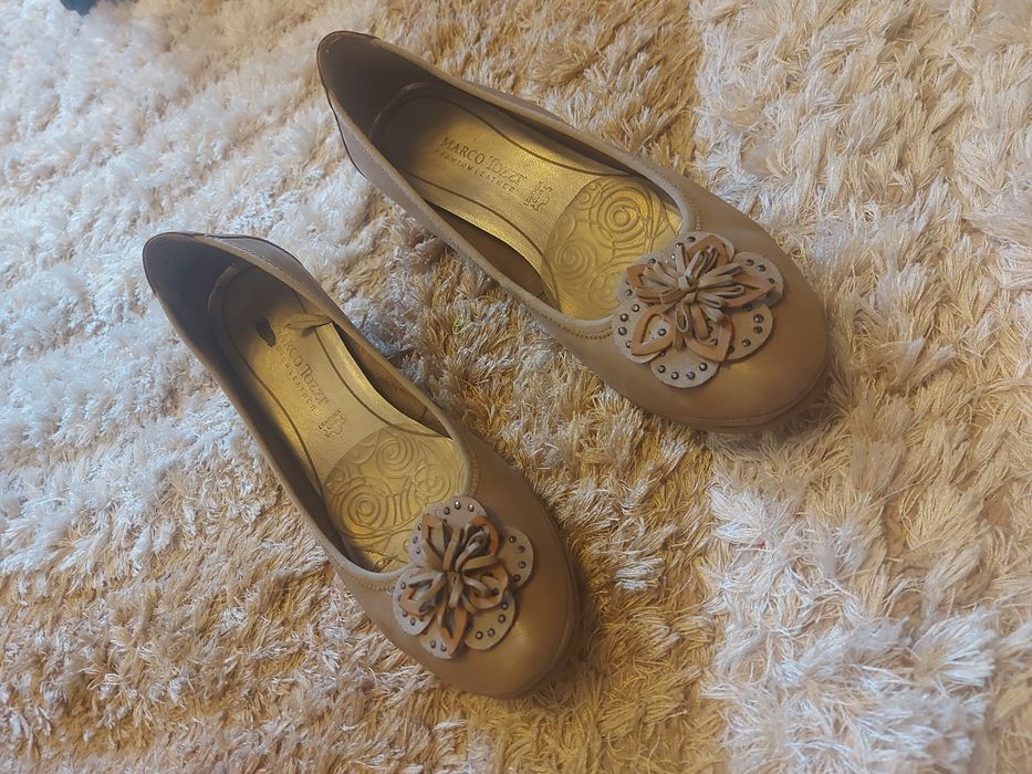 Balerini bej piele natutala marimea 40