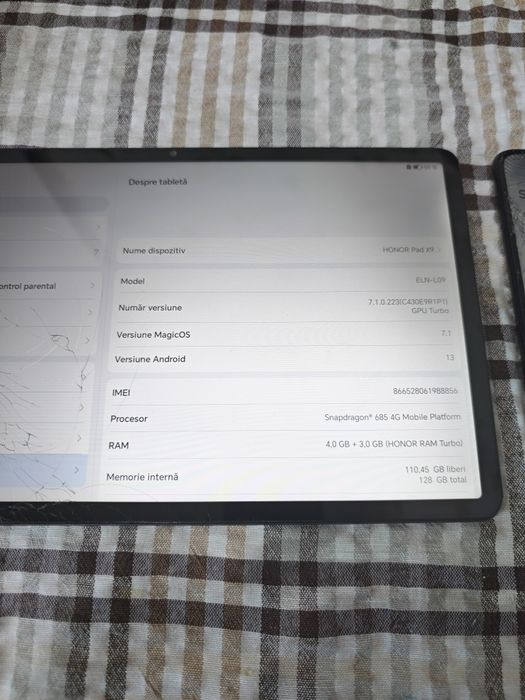 Tableta honor și huawei y70