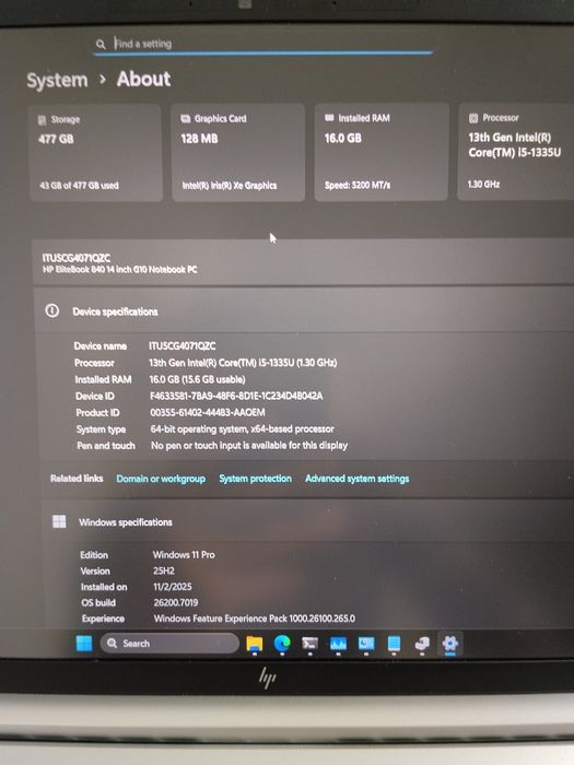 HP EliteBook impecabil 840 G10 i5-1335U  16GB DDR5 512GB