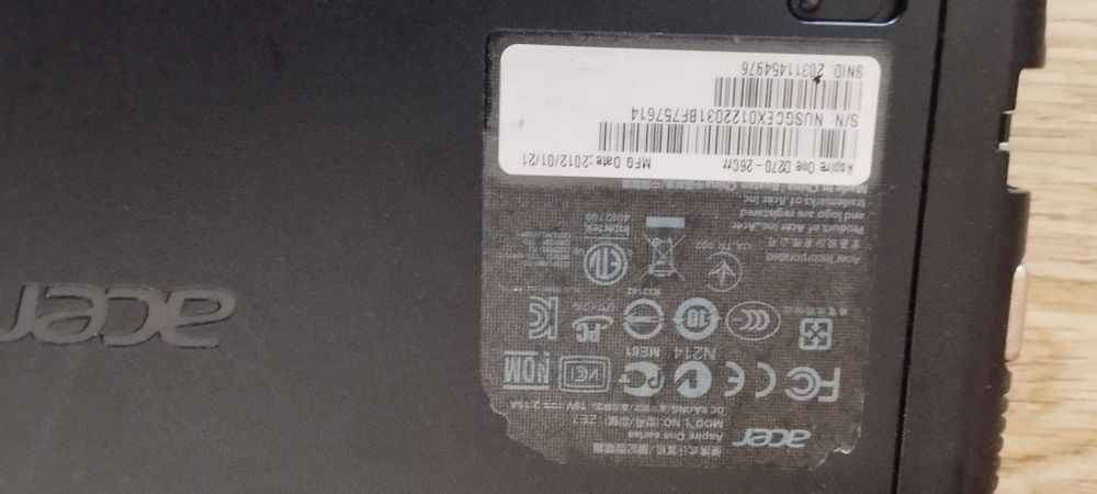 Лаптоп  ACER aspire  one 10,1 inch