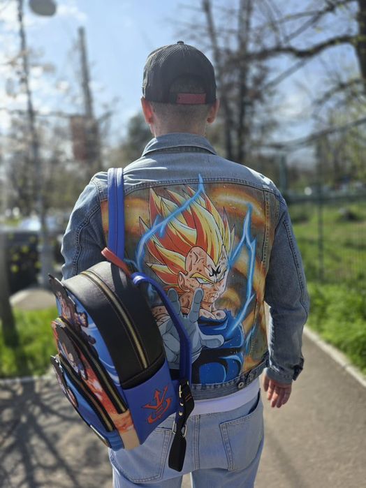 Geaca denim Custom Levi’s Vegeta 1/1 - Dragon Ball - marime M