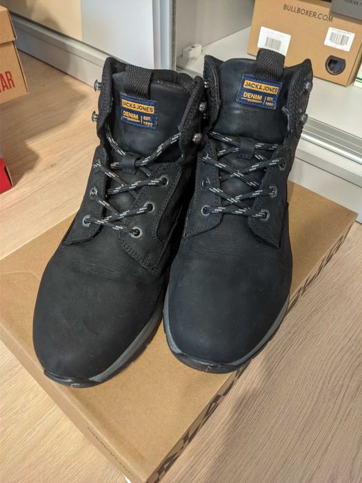 Bocanci piele cu sireturi Jack & Jones