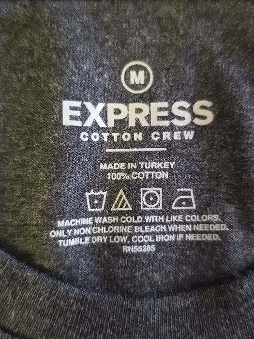 Нова мъжка тениска Express Cotton Crew, 100% памук, Размери: S, M, L