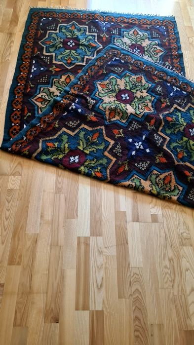 Covor tradițional românesc din lână, țesut manual în război – 280 x 131 cm