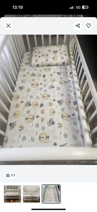 Манеж детский, белый, детская кровать