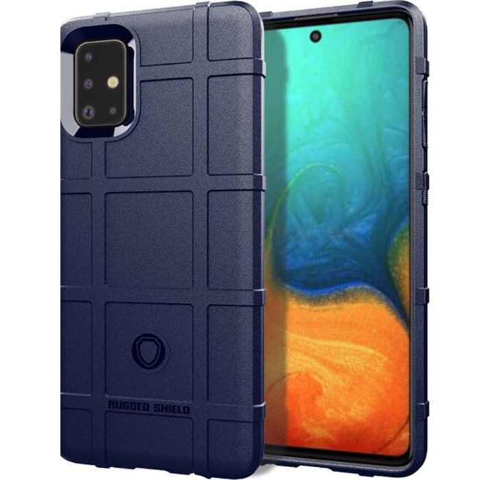 Husa gel carbon piele antisoc +Folie Galaxy A71 A51 S20 Ultra M30s A41