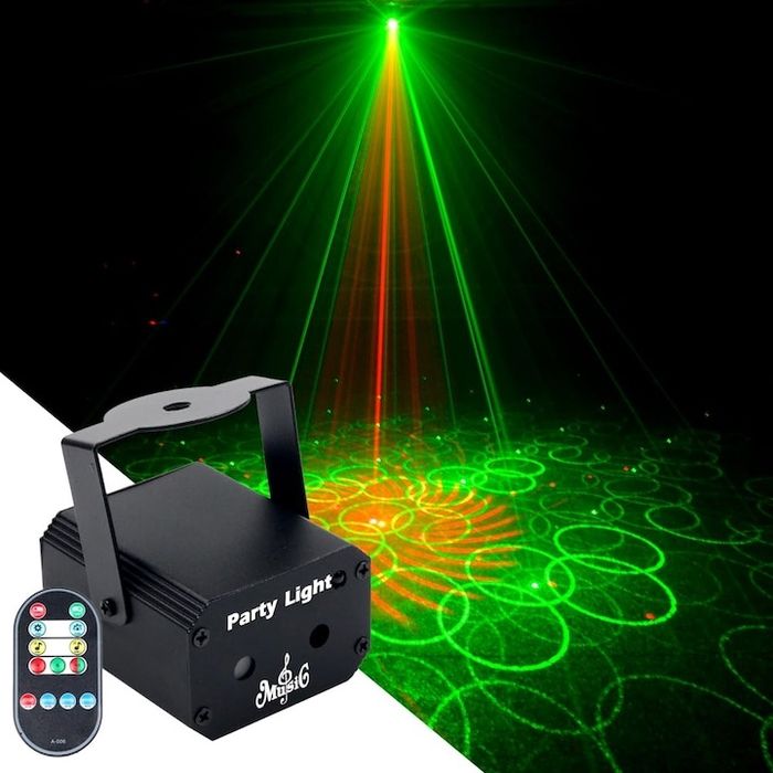 Proiector de lumini disco,RGB,60lumini discotelecomanda,75x90x60mm,nou