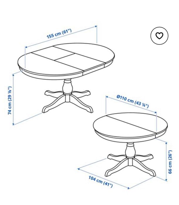 Разтегателна трапезна маса IKEA