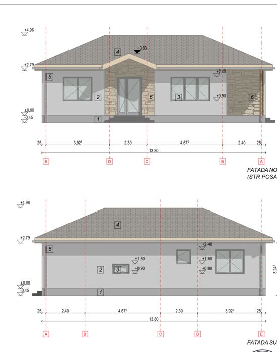 Casa la rosu in cartierul Orizont