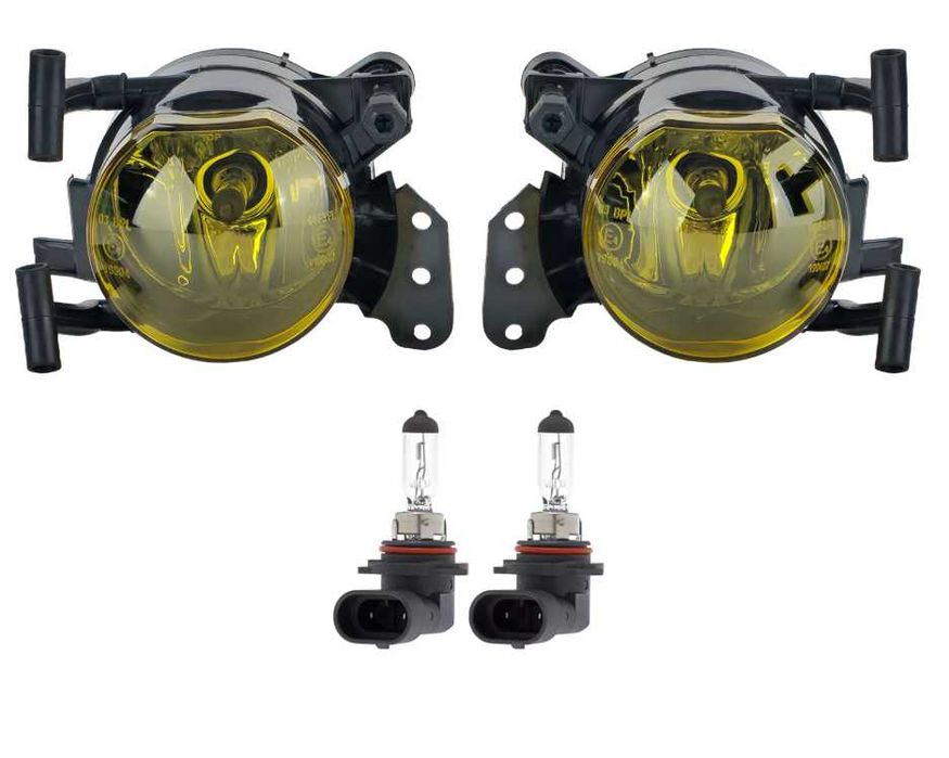 Халогени БМВ Е60 Е61 Жълти тунинг затъмнени М броня М пакет BMW E60