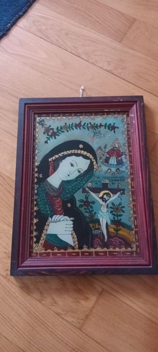 Icoana pictura pe sticla