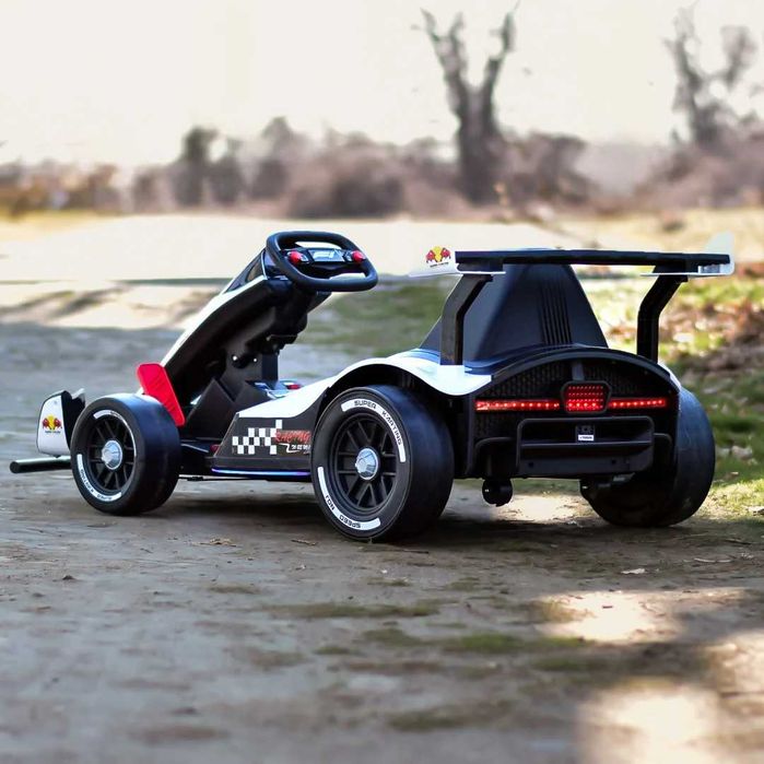 Kart electric pentru copil 3-11 ani, Racing F1 2x 45W 12V cu RC White