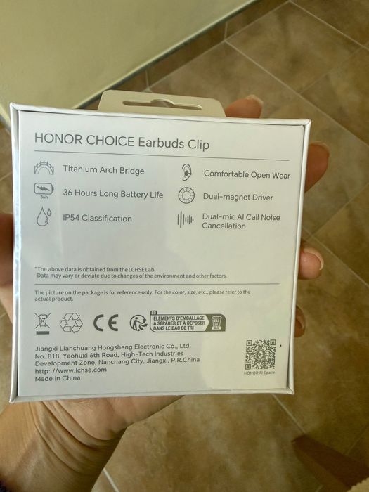 Продавам безжични слушалки Honor Choice Earbuds Clip