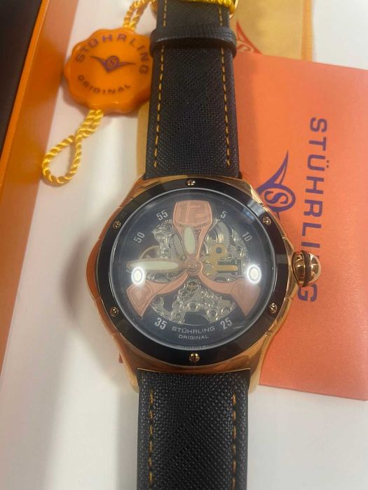 Чисто нов часовник Stührling Original Symphony Alpine Black/Rubber