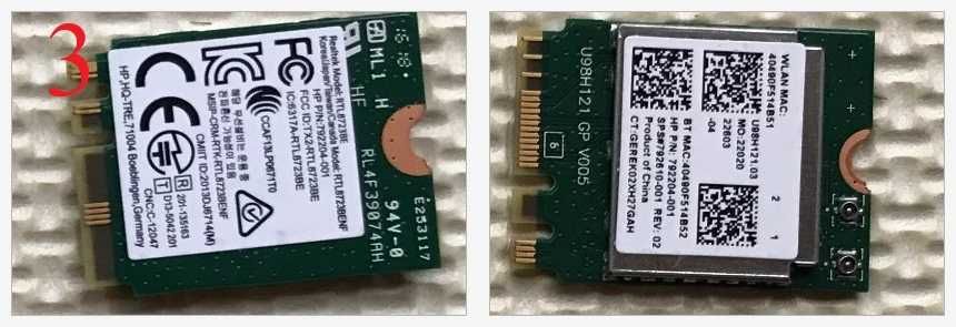 7 лаптоп карти / модули (Wi-Fi/WWAN + mSATA) Intel, Realtek, Broadcom