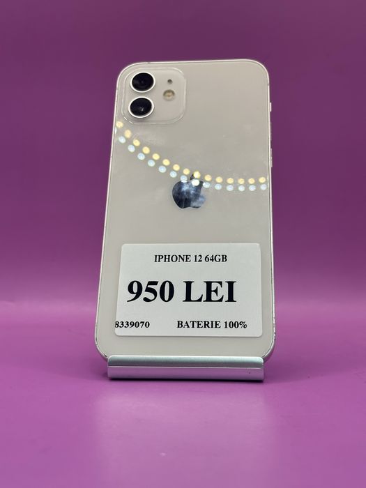 Iphone 12 64Gb 100% • Amanet Matei Crangasi•83390