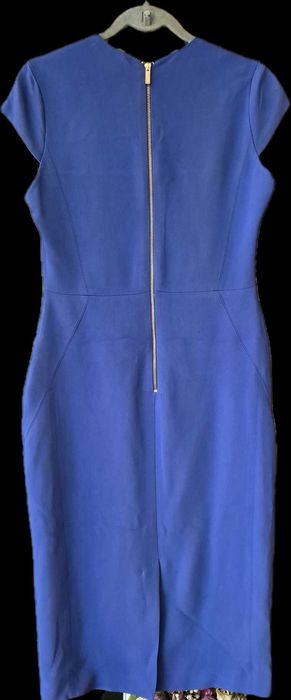 Синя рокля с кройка "молив", Karen Millen, размер М