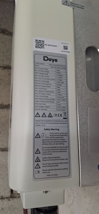 Quyosh panel uchun Deye inverter sotiladi