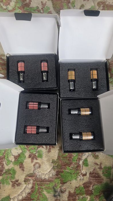 Set leduri P21W rosii si galbene