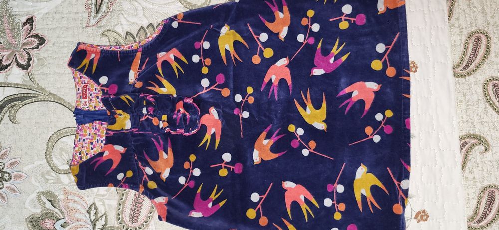 Красивый сарафанчик из бархата на 3 и 4 года