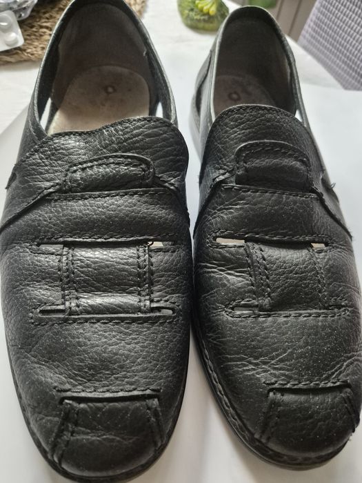 Мужские чёрные мокасины