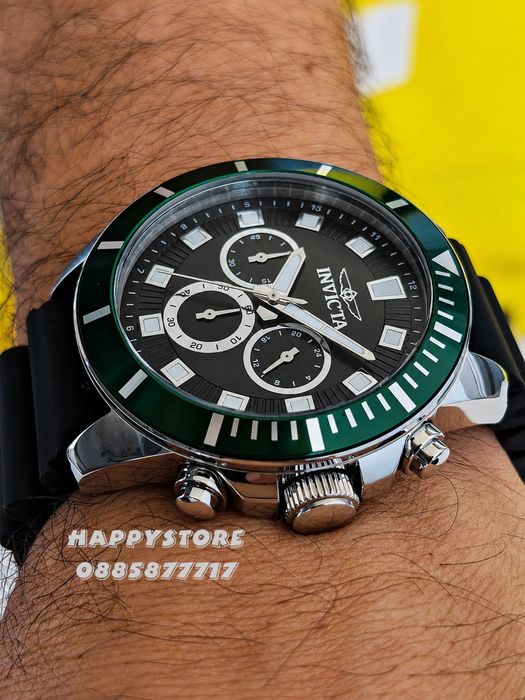 INVICTA Pro Diver Casual green/black 46 mm, Инвикта нов мъжки часовник