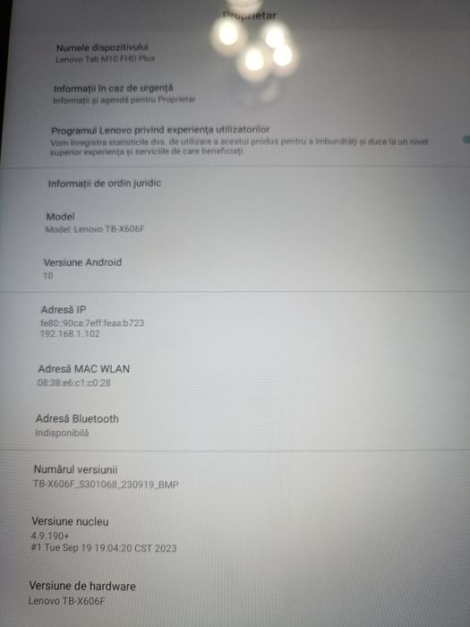 Tableta Lenovo M 10 Fhd plus