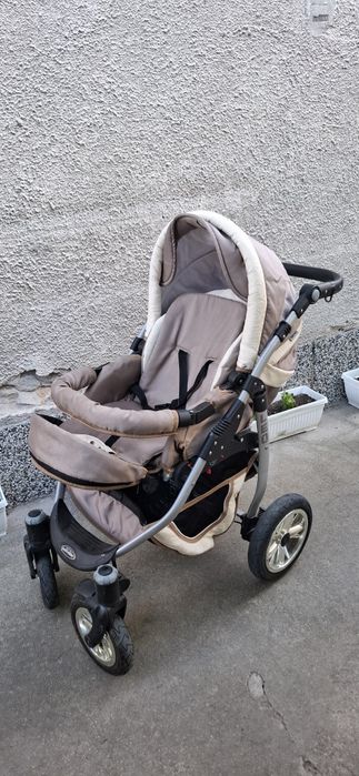 Baby Merc Leo Бебешка количка 2 в 1 Бежова.
 Удобна, стилна и супер маневрена!