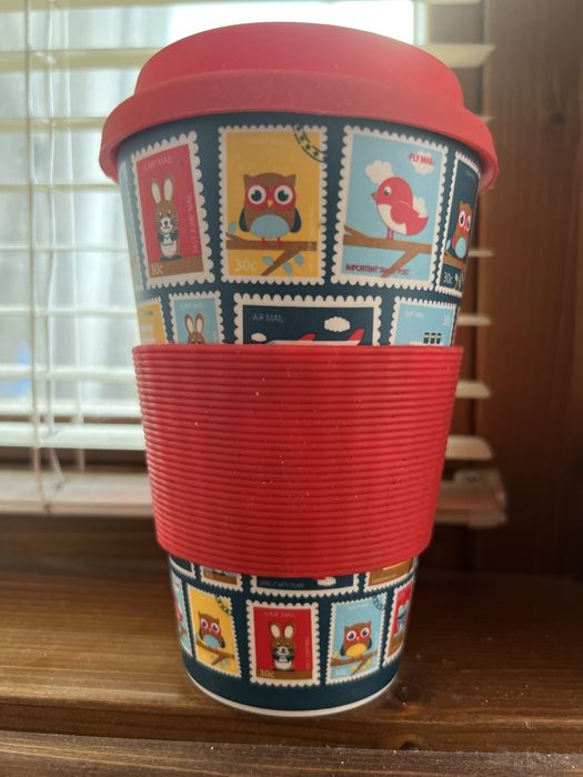 Еко чаша от бамбук (чисто нова, в кутия) - 400ml