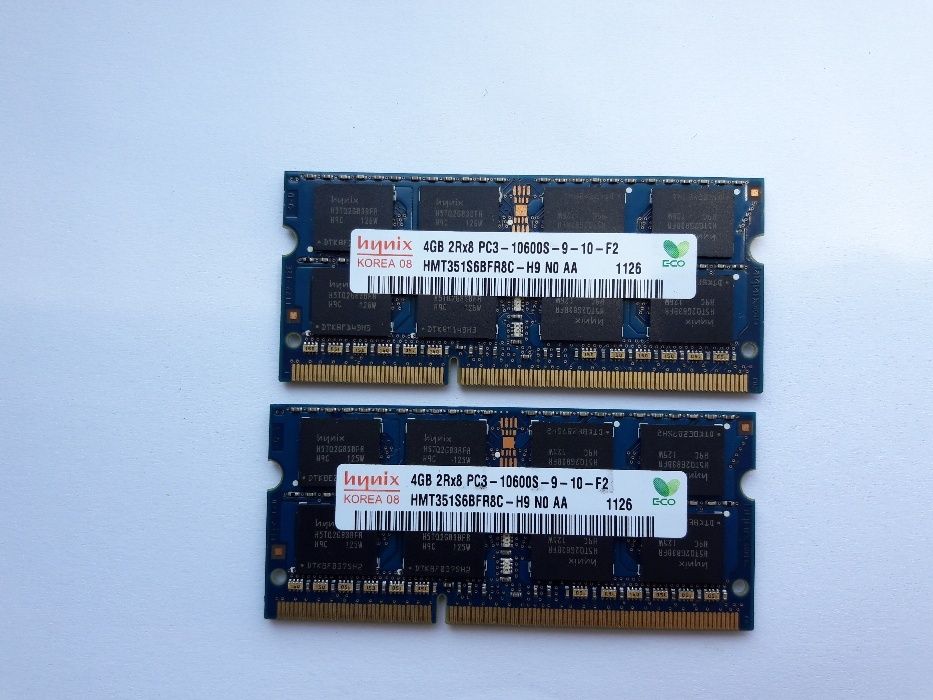 Kit 8GB Laptop Hynix HMT351S6BFR8C - H9 NO AA PC3 10600S-1333Mhz
