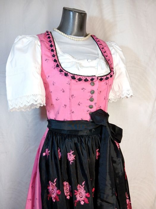 Dirndl Nr 38 rochie bavareză Oktoberfest cu șorț camașa  tiroleza