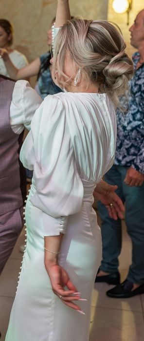 Rochie alba lunga