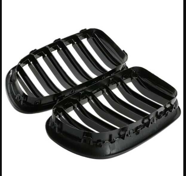 Бъбреци / Решетки за BMW F10 / F11 ; Черен Гланц Двойни