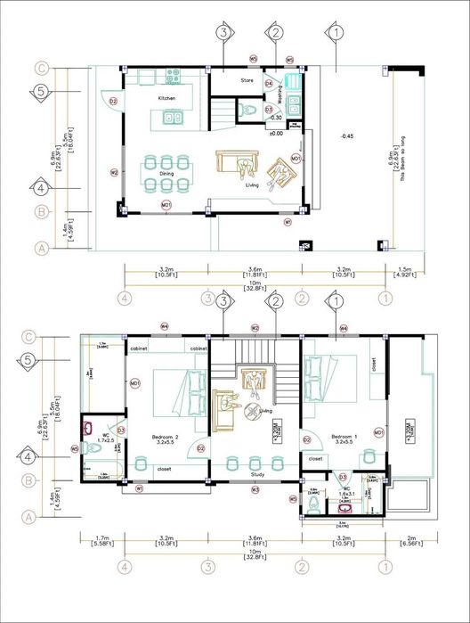 НА ИЗПЛАЩАНЕ - Двуетажна сглобяема къща с 2 спални, 138 кв. м