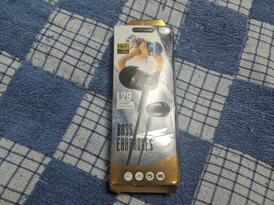 Наушники Стерео Sound Stereo Earphone Bass L29 с микрофоном проводные