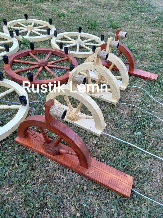 Lustre rustice din lemn