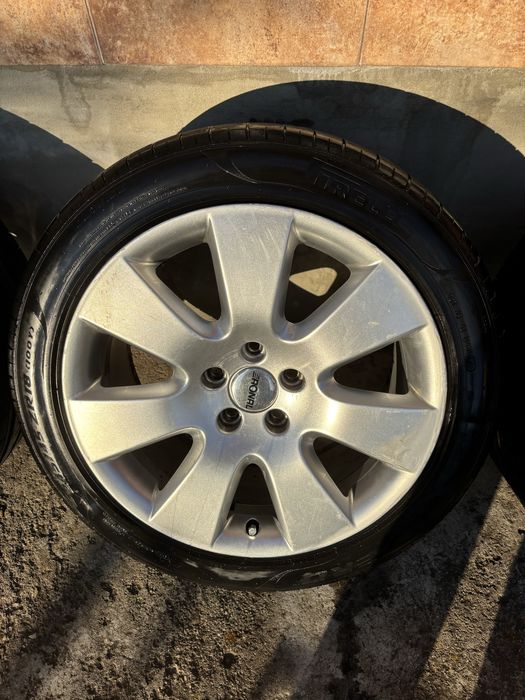 Оригинални джанти от ауди 18 5х112 с добри летни гуми