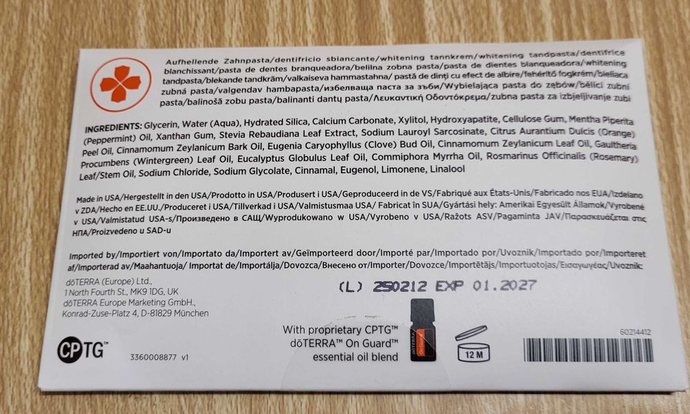 Doterra Onguard whitening pasta de dinti 20g